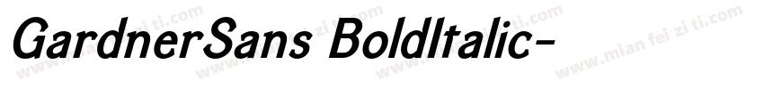 GardnerSans BoldItalic字体转换